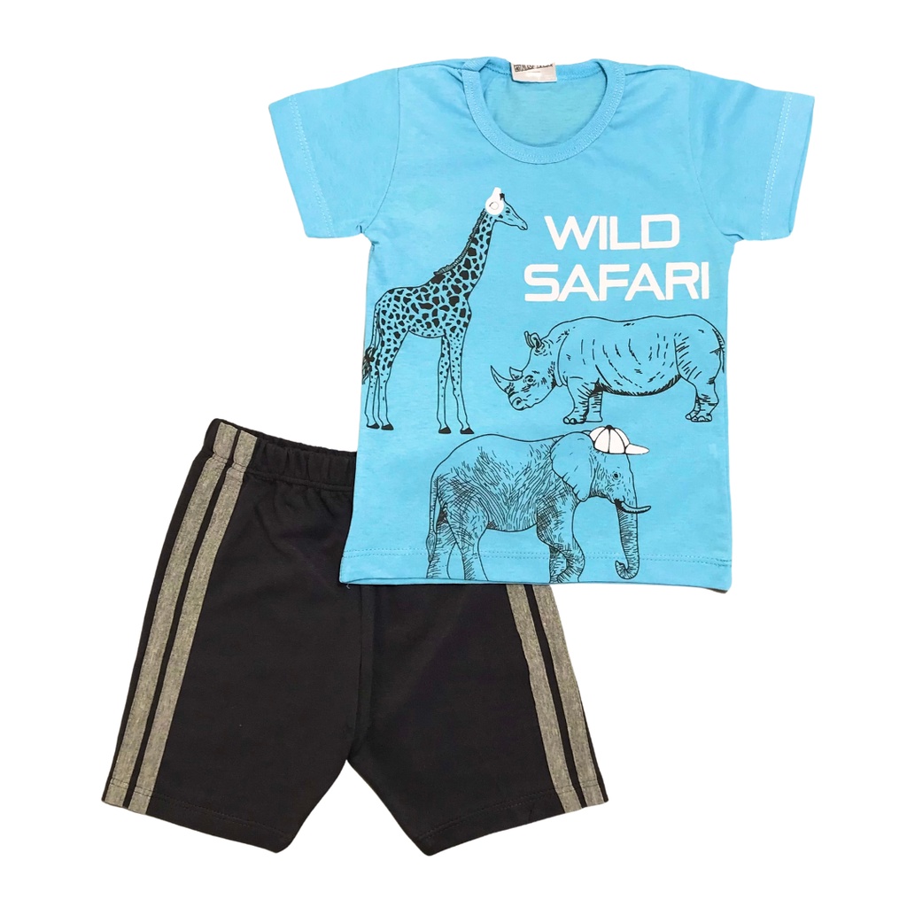 Conjunto infantil masculino camiseta estampada + bermuda moletinho 1-2-3