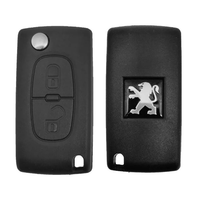 Chave Canivete - Peugeot 307, 308, 408 - Somente a Capa, Com Emblema, 2 Botões, CE0523 em Oferta na Shopee