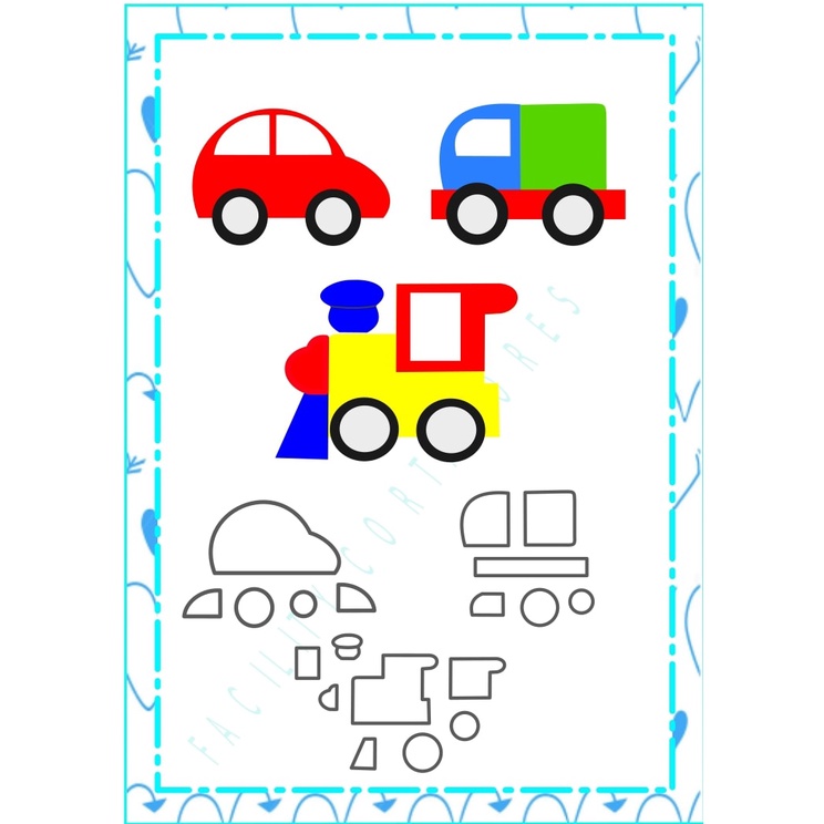 Cortador carrinhos de brinquedo 3cm