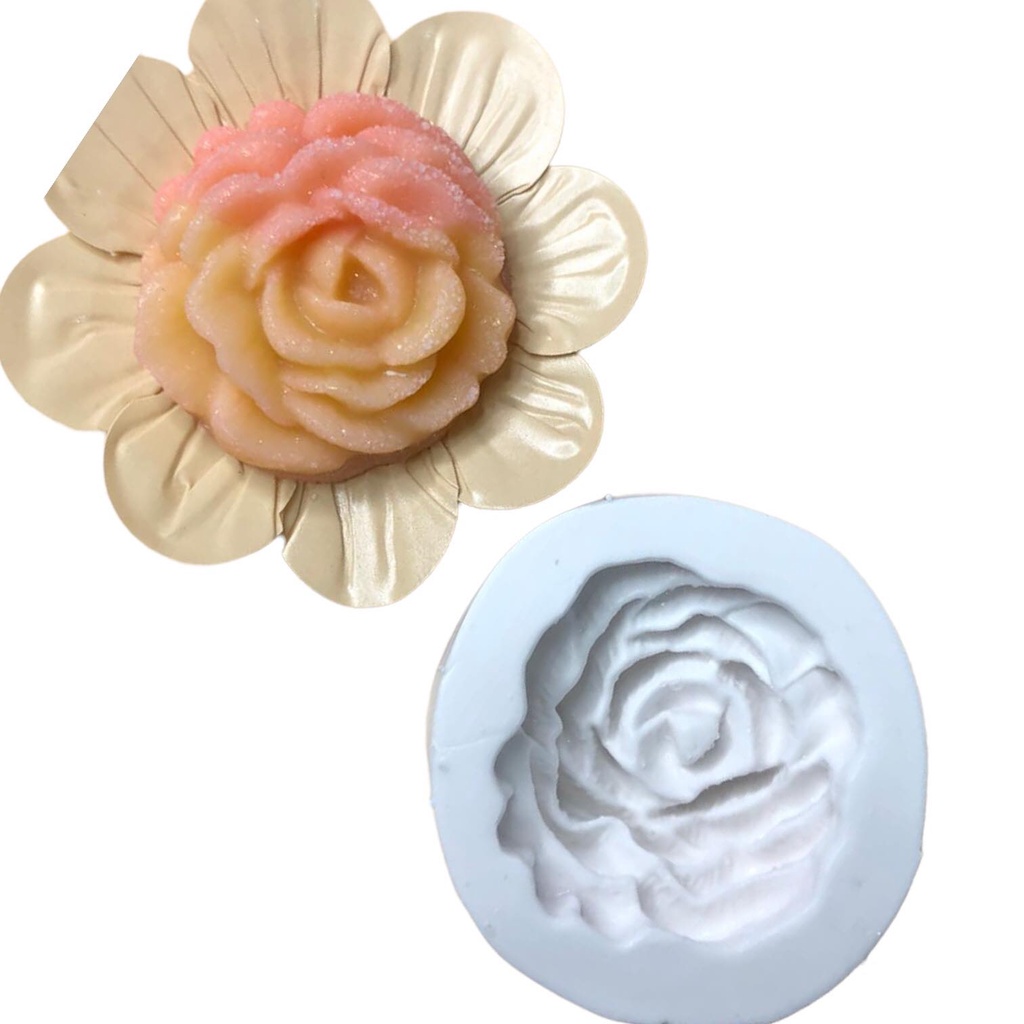 Molde De Silicone Rosa Aberta Lili Molde Para Confeitaria Molde Para Biscuit 254