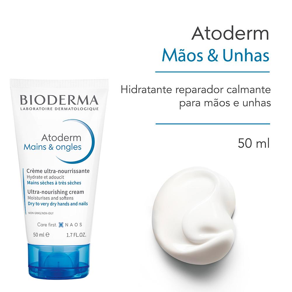 Detalhes do Bioderma Atoderm Creme Hidratante para Mãos e Unhas 50ml