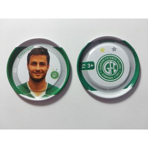 02 Tazos Originais de Metal Chiquinho / Guarani Panini Brasileiro 2012 Flipix