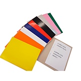 20 PASTAS PAPEL DUPLEX 250GR COM GRAMPO TRILHO DE PLASTICO EM 9 CORES VIVAS ESCOLHA