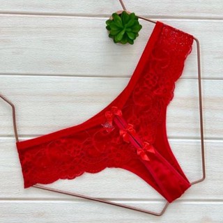 Kit 6 Calcinha Fio Dental Tanga Forro Algodão Lingerie Revenda