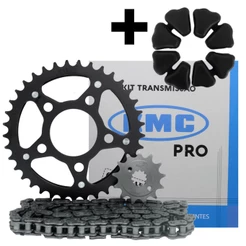 Kit Coroa Pinhao e Corrente Kmc Pro Cbx 250 Twister + Bucha da Coroa