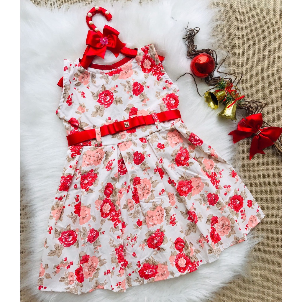 Vestido Infantil Tricoline com Faixinha Tam 3 anos | Shopee Brasil