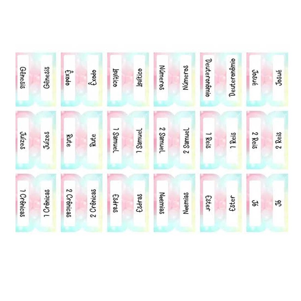 Abas para Biblia Índice Adesivo Bible Journaling Tie Dye