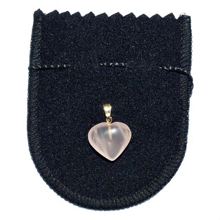 PINGENTE CORAÇÃO DE QUARTZO ROSA PEDRA NATURAL TAMANHO 1,5 CM