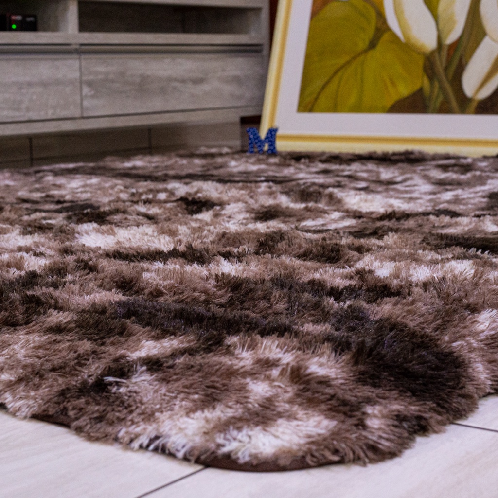 Tapete Peludo 4x3  Metros oferta Felpudo Shaggy Sala Quarto escritório promoção