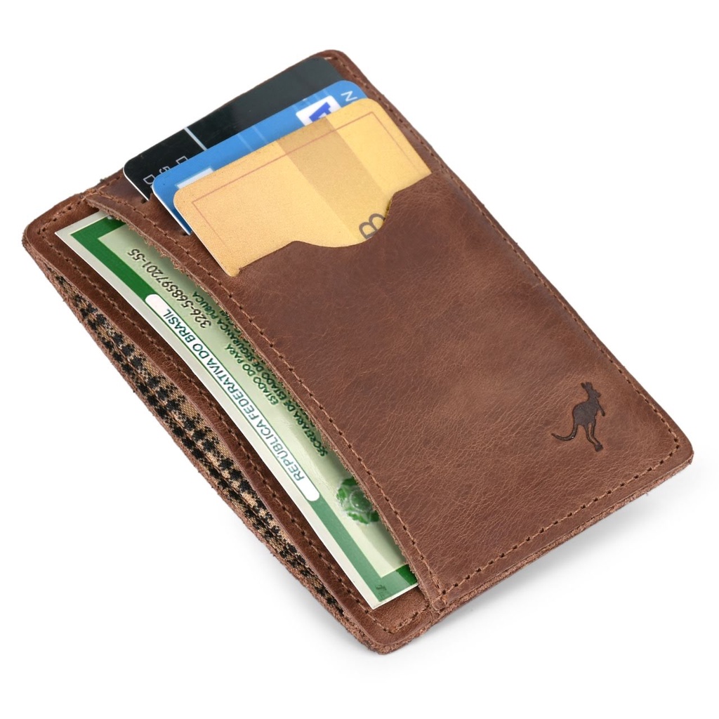 Carteira Porta Cartão Para Rg/cédulas/cartões Couro Legítimo