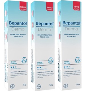 Kit 3 Bepantol Derma Toque Seco Creme Hidratante Intenso 30g