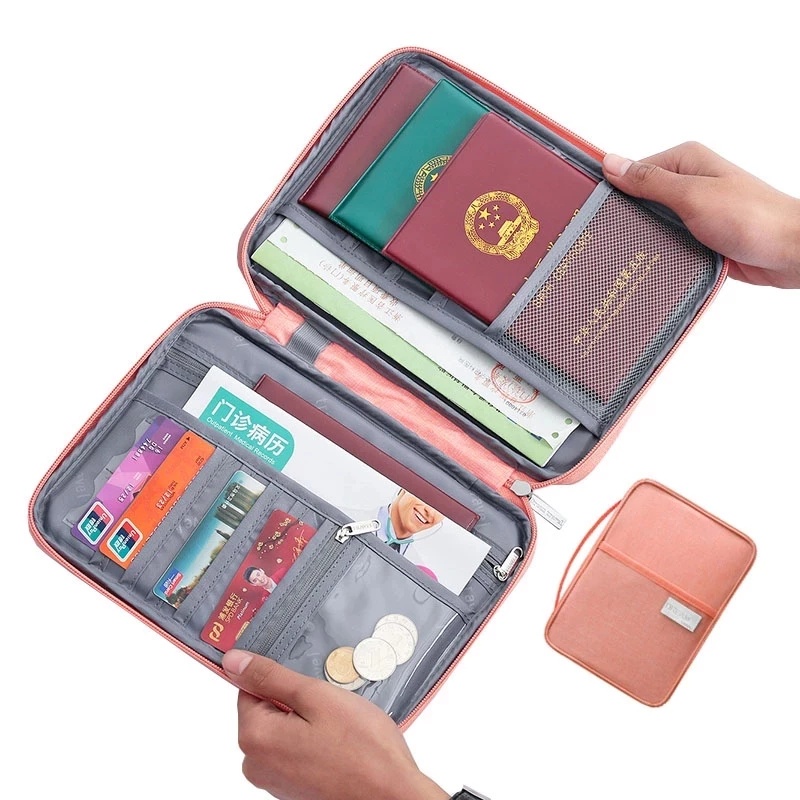 Carteira De Viagem Porta Passaporte Familiar Criativo À Prova D'água Organizador De Estojo De Documentos Acessórios-Cartões