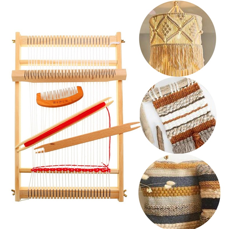 Tecelagem De Tricotar De Madeira , Kit De E Looming Ajustável , Máquina De Tear Para Faça Você Mesmo , Tapetes , Cobertores , Artesanato De Crochê , Melhor Alerta Kits De Iniciantes