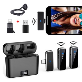 Microfone Sem Fio Lavalier Com Caixa De Carregamento De Exibição Redução De Ruído Mini Para Transmissão Ao Vivo Novo