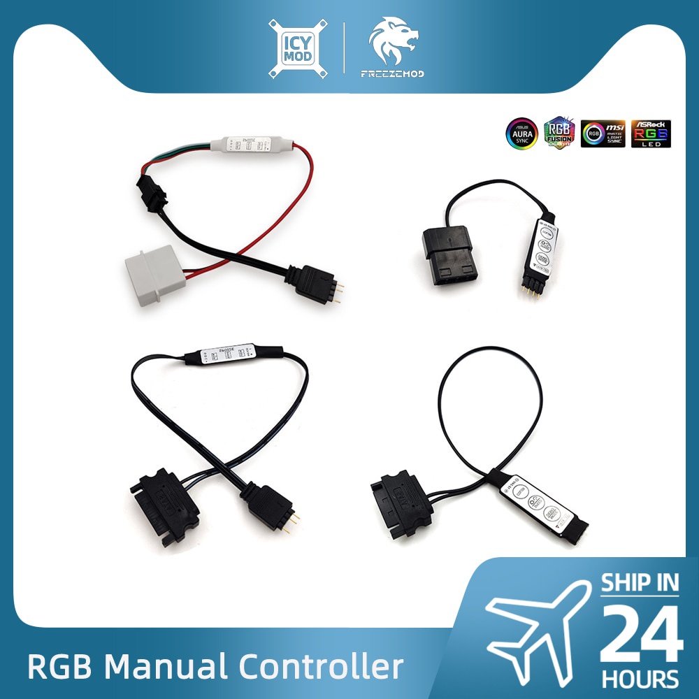 Controlador Manual RGB 5V3PIN Para Molex Fonte De Alimentação SATA ...