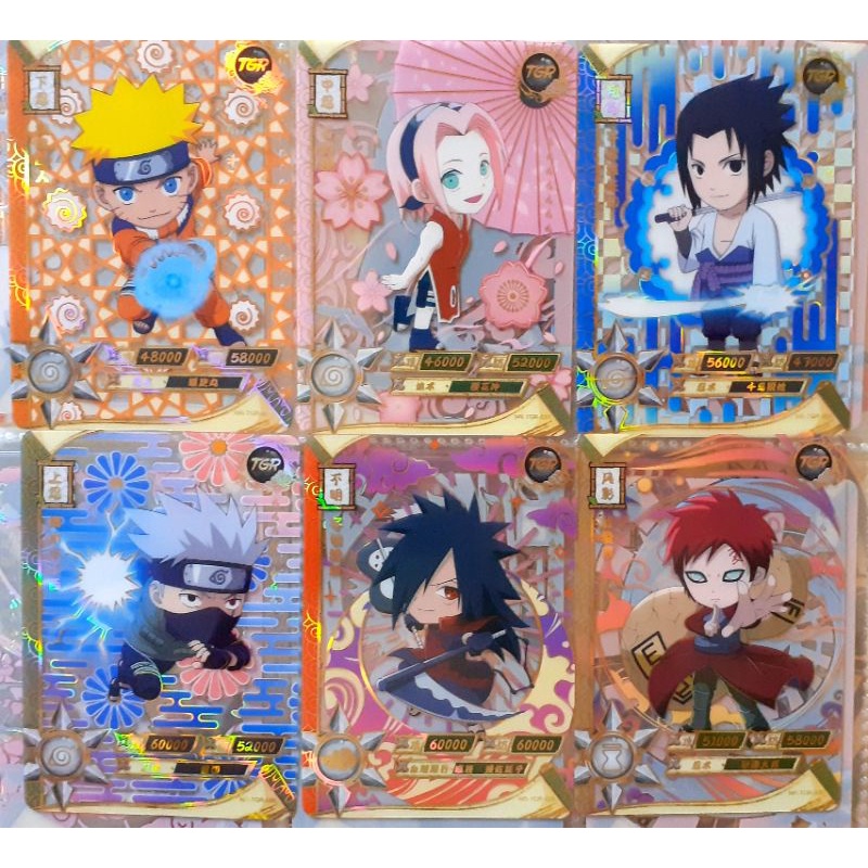 Naruto Shippuden Chibi Kawaii Cards TR e TGR Game Kayou TCG/CCG Sasuke Sakura Minato Kakashi Itachi Pain Akatsuki