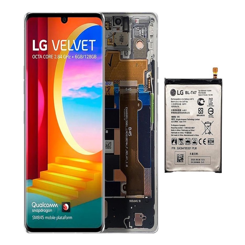 Tela Touch Display Velvet M900 Super Amoled C/ Aro + Bateria