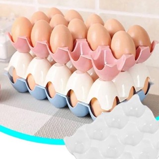 Bandeja De Plástico Porta Ovos Com 15 Ou 24 Divisórias Suporte Para Ovo Organizador e Geladeira Para Casa Em Cozinha