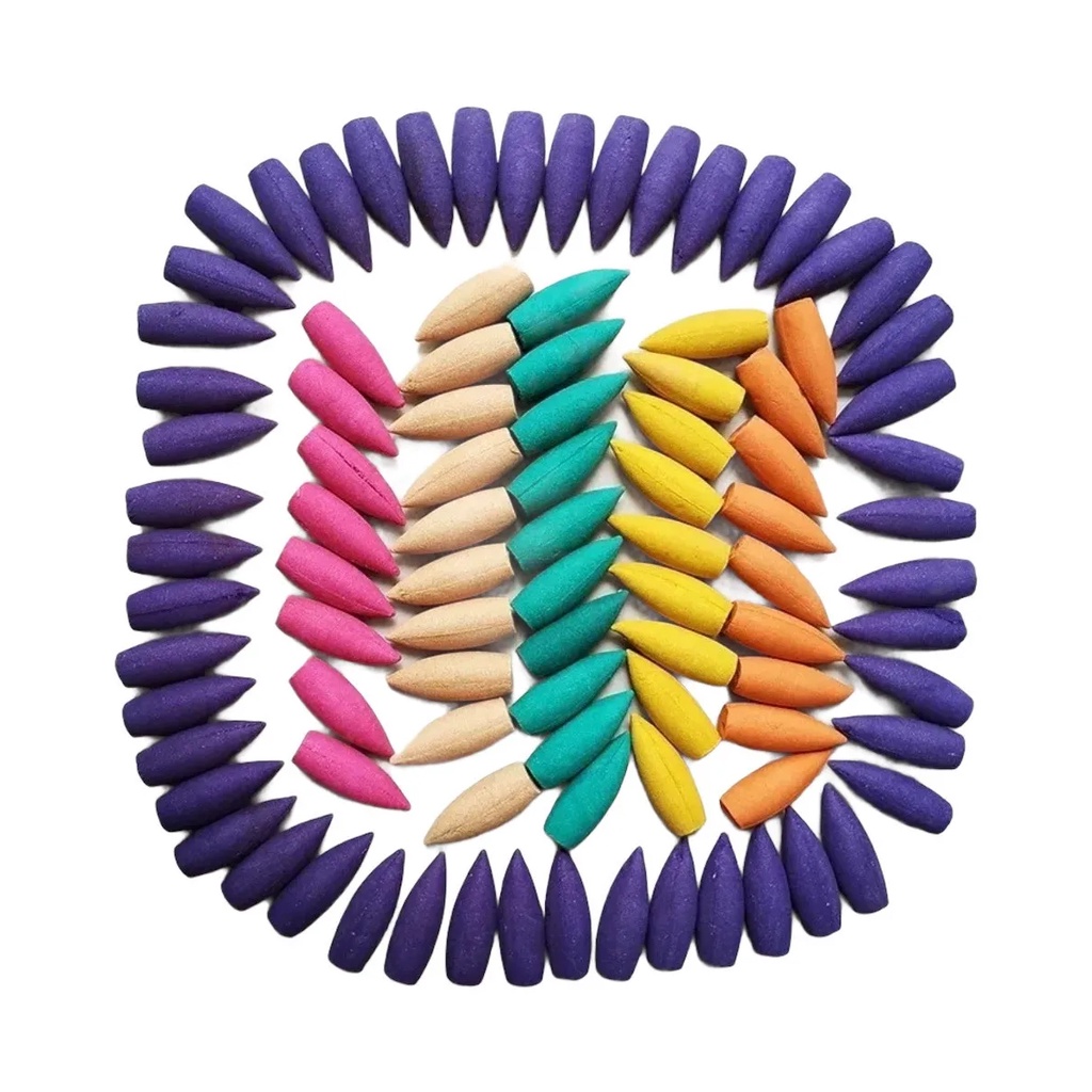 Kit Incenso Backflow Cone Cascata Gota 30 Unidades Sortidas em Oferta na Shopee