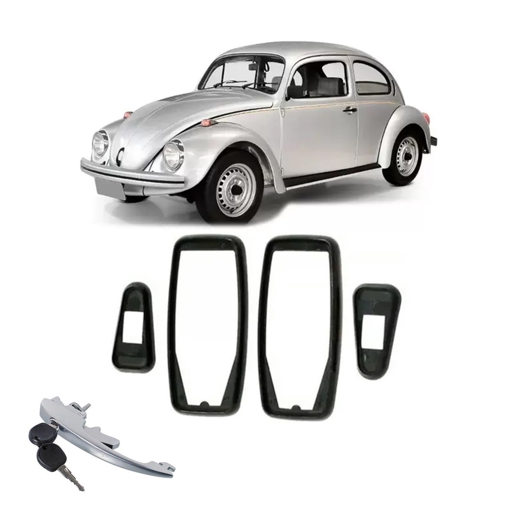 Kit Calço Guarnição Da Maçaneta Ext Porta Fusca 77/... (Gatilho)