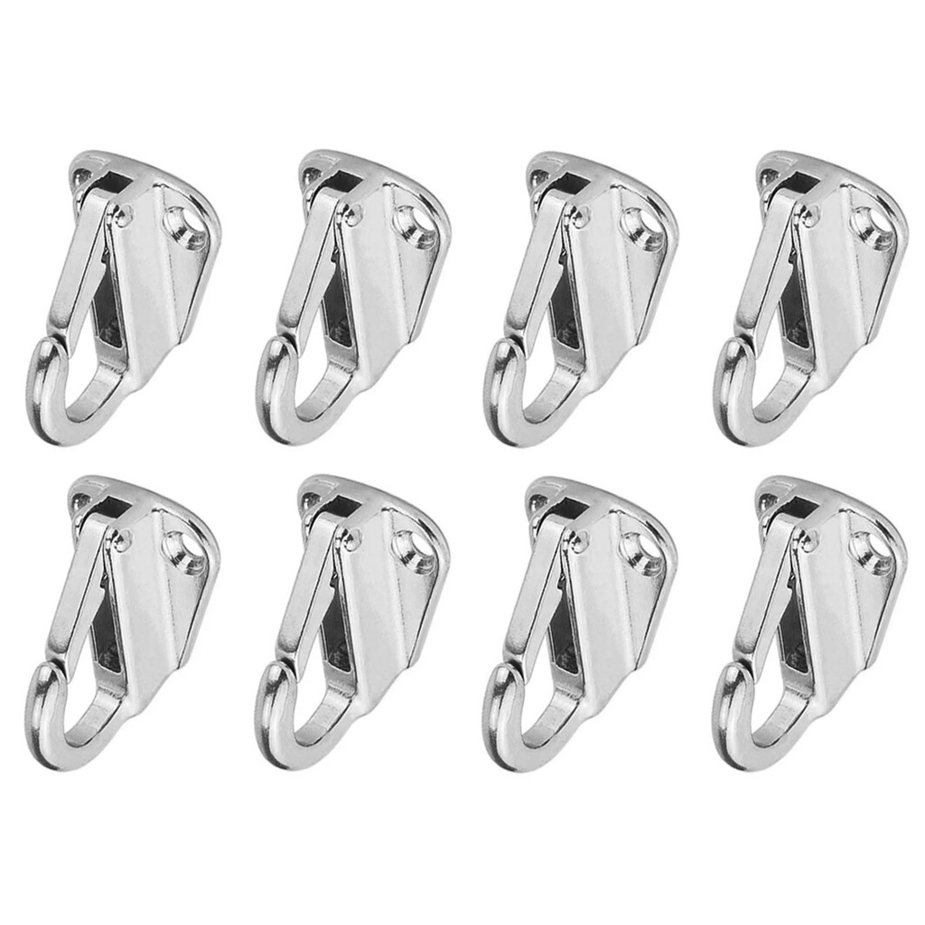 Suporte Defensa Em Inox Engate Rápido Tipo Mosquetão Kit 8