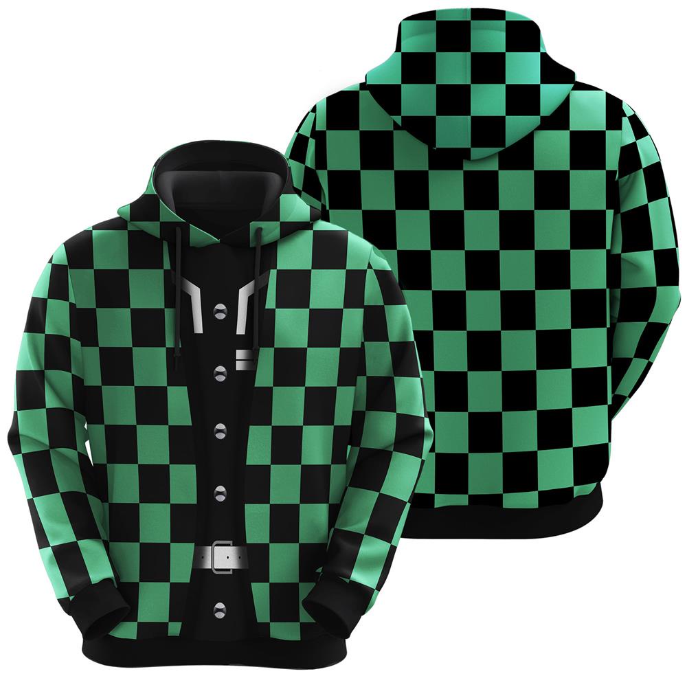 Blusa Moletom Sublimado Full 3D Manto Tanjiro