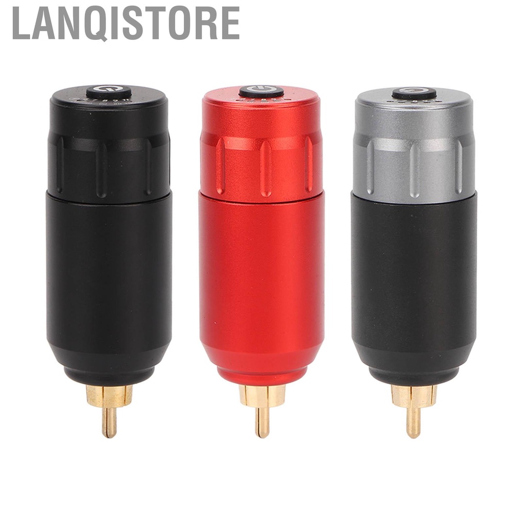 Lanqistore Wireless Tattoo Power Supply Voltage Adjust Aluminium Alloy USB  Rechargeable RCA Machine Battery | Shopee Brasil