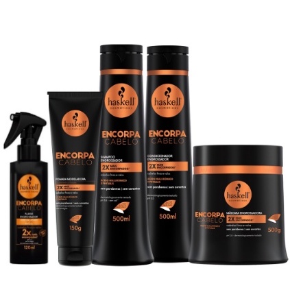 Kit Haskell Completo Encorpa Cabelo 500ml + Pomada Modeladora