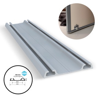 Trilho para Porta de Correr Inferior Rm-022 Guarda Roupa 2 Metros Rometal (Cortado em Duas Barras de 1 Metro) em Oferta na Shopee