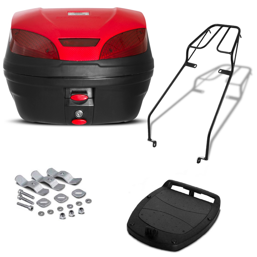 Baú 30 Litros Pro Tork Smartbox 3 + Bagageiro Suzuki Yes