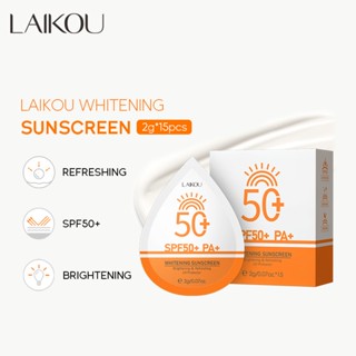 LAIKOU Protetor Solar Facial Clareador UV Para Proteção/Creme SPF50 + 15pçs