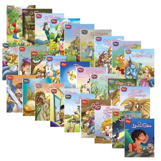 Kit 36 Mini Livros Clássicos de Ouro Infantil | Contos, Fábulas, Princesas em Oferta na Shopee