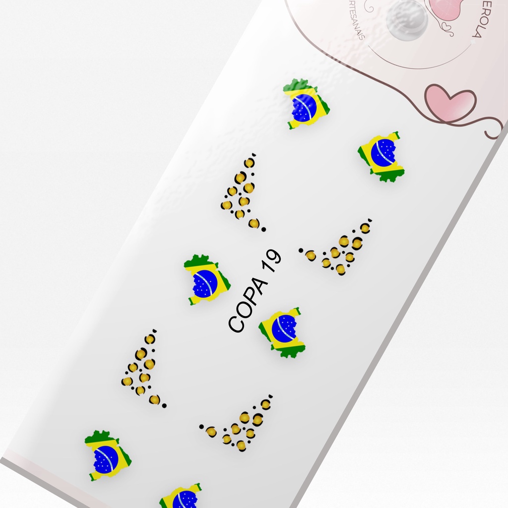 Adesivo 3D de Unhas-COPA DO MUNDO -Modelo COPA 19
