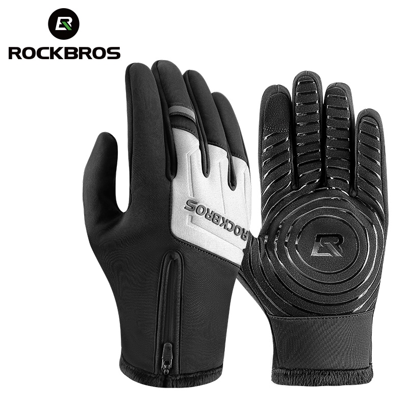 Luvas ROCKBROS De Bicicleta De Dedo Elétrico De Motocicleta Ciclismo Longo Outon