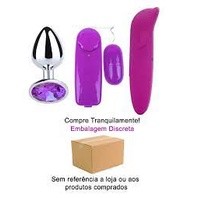 Kit Plug Anal + Bullet + Vibrador Golfinho + Lubrificante 50g