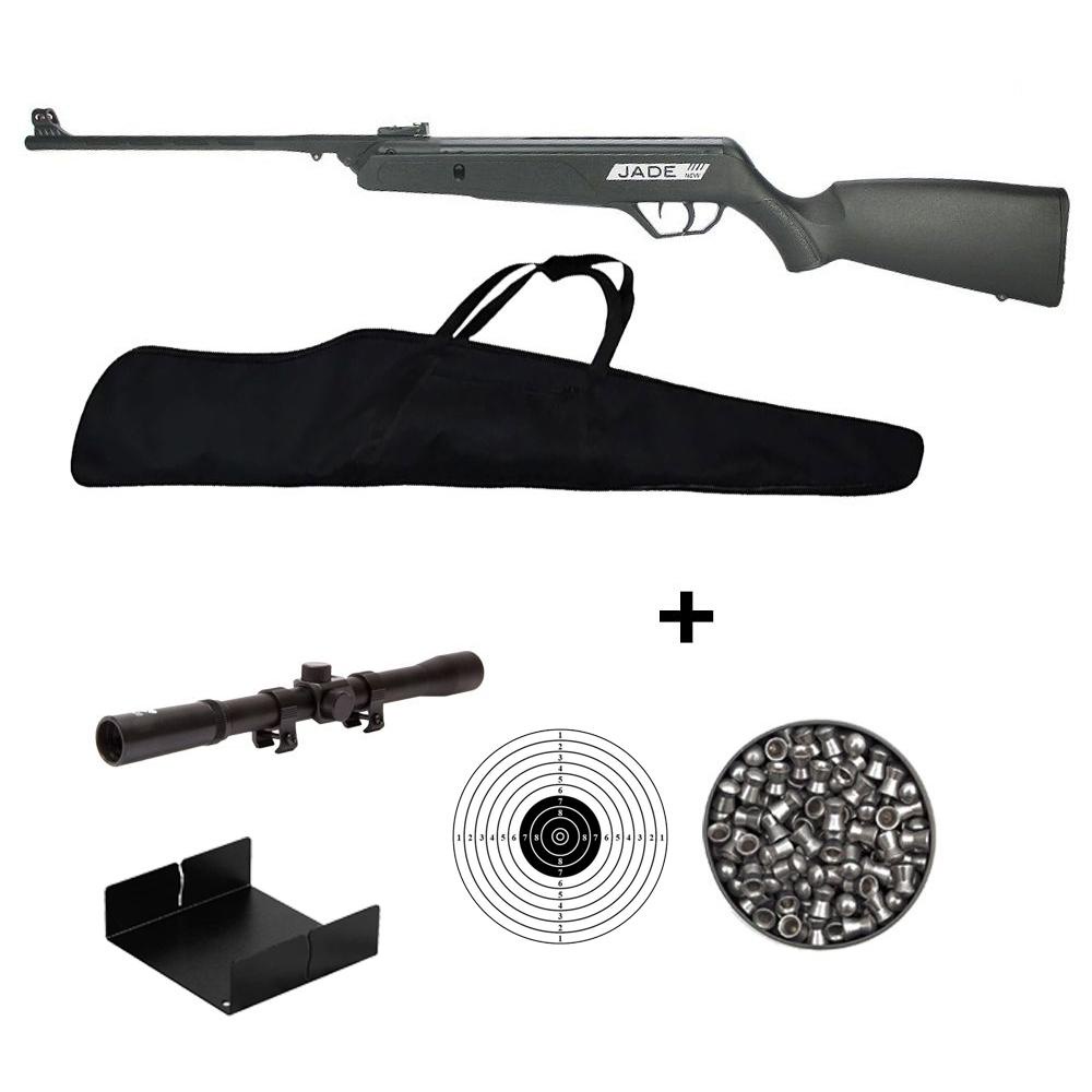 Carabina de Pressão New Jade 5.5mm - CBC + Capa + Chumbo + Luneta 4x20 + Alvo + Porta Alvo em Oferta na Shopee