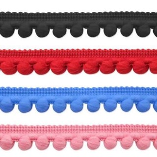 Fita Pompom 10mm, 2 METROS Diversas Cores, Passamanaria Grelot.