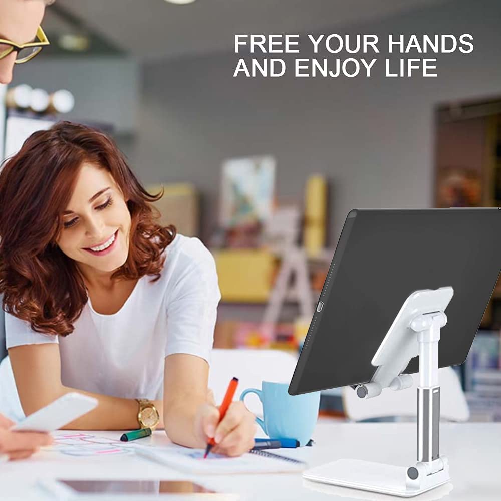 PROMOÇÃO!Atualizar!Suporte Para Celular e Tablet Dobrável Portátil Ajustável Apoio Mesa