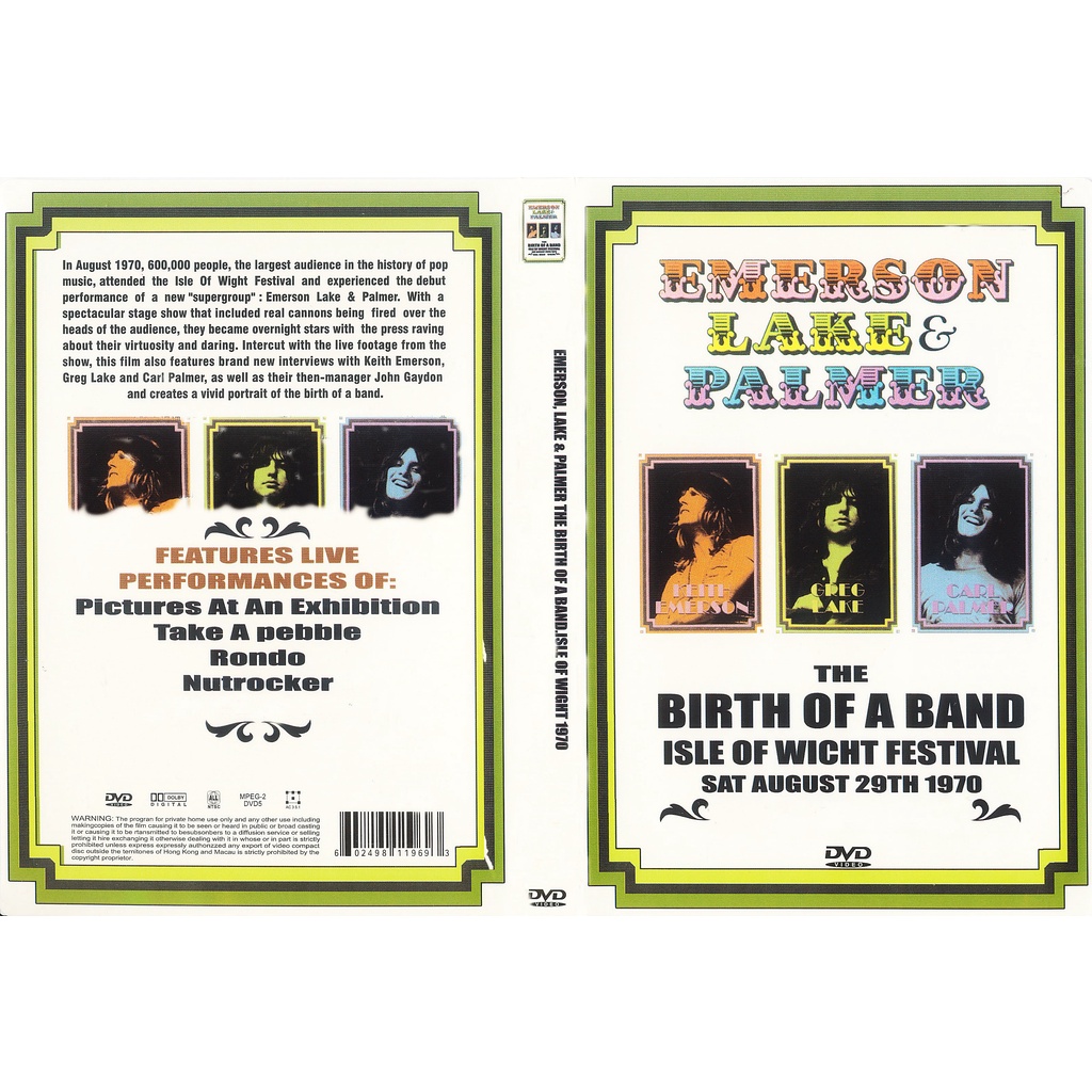 Emerson, Lake & Palmer - The Birth Of The Band. Isle Of Wight Festival, August 29th 1970