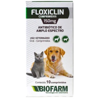 Floxiclin 150mg Antibiótico P/ Cães E Gatos Caixa 10 Comprimidos em Oferta na Shopee
