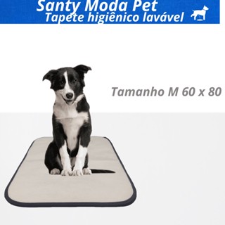 kit 3 tapete higiênico lavavel cachorro/pet tam. 80 x 60, não vaza xixi impermeável