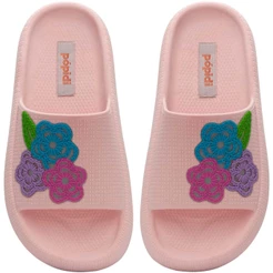 Chinelo Estilo Nuvem Moda Infantil Feminino Menina N° 25 ao 40 Slide Flor Renda Tricot 12.77