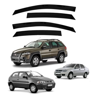 Jogo Calha Chuva Defletor Chuva Fiat Palio Siena Palio Weekend 4 Portas Fume 1996 ate 2012 em Oferta na Shopee