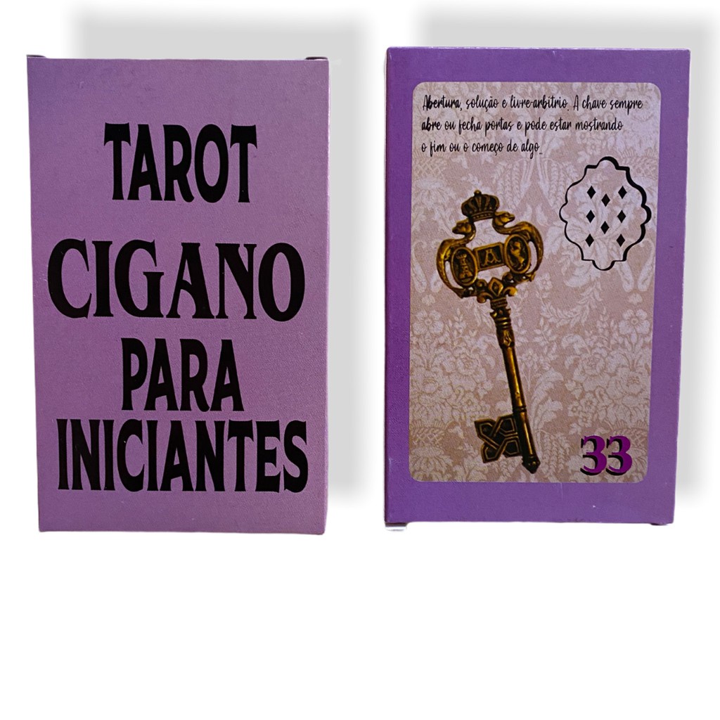 Baralho Tarô Cigano com 36 Cartas P/ Iniciantes Aprenda A Jogar na Promoção