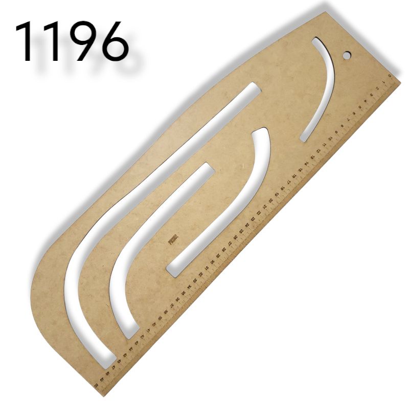 Régua Corte E Costura Modelagem Alafaiate 1196 Mdf 50x14cm Promoção