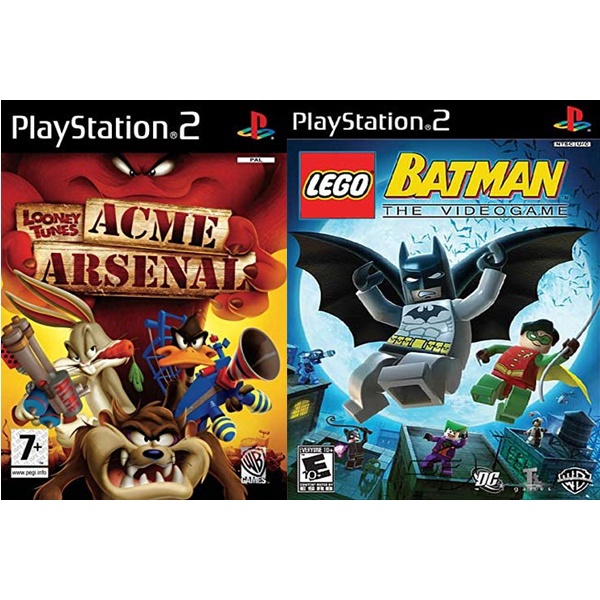 Kit Looney Tunes Acme Arsenal + LEGO Batman The Videogame com 2 Jogos (PS2)