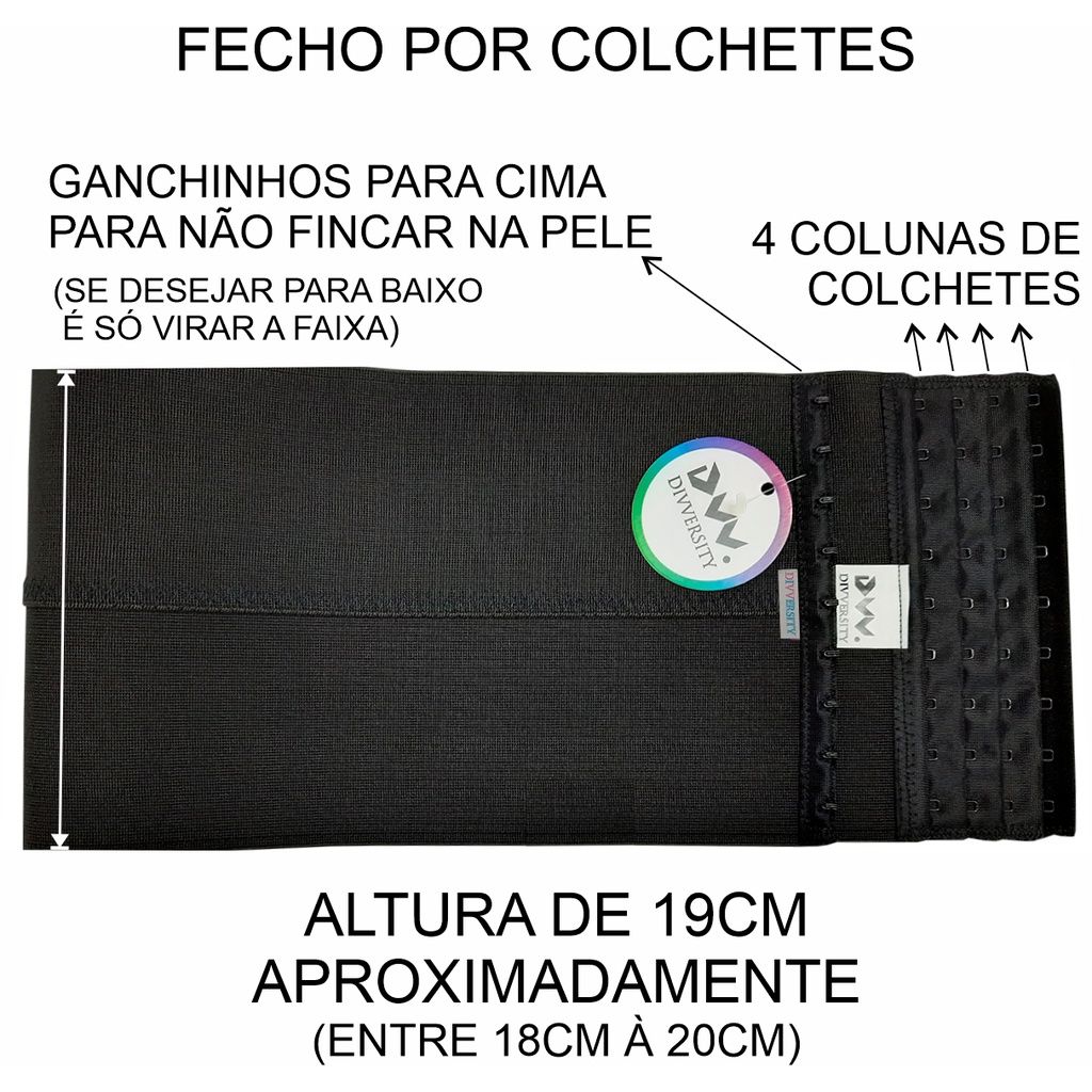 Binder Faixa Ftm Preta 19cm Aprox. - Binder Ftm