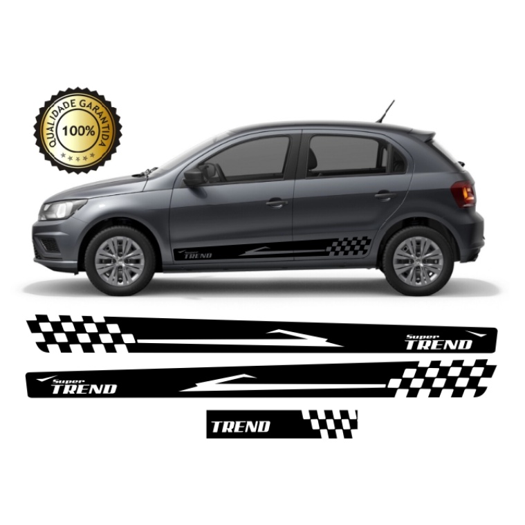 Adesivo Faixa Lateral do carro Gol E Voyage Trend G1 G2 G3 G4 G5 G6 G7 em Oferta na Shopee