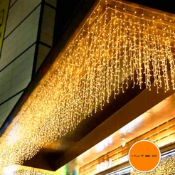 Cascata 400 Led's Decoração Natal Festas 10m Fixo ou 8 Funções 110v/220v