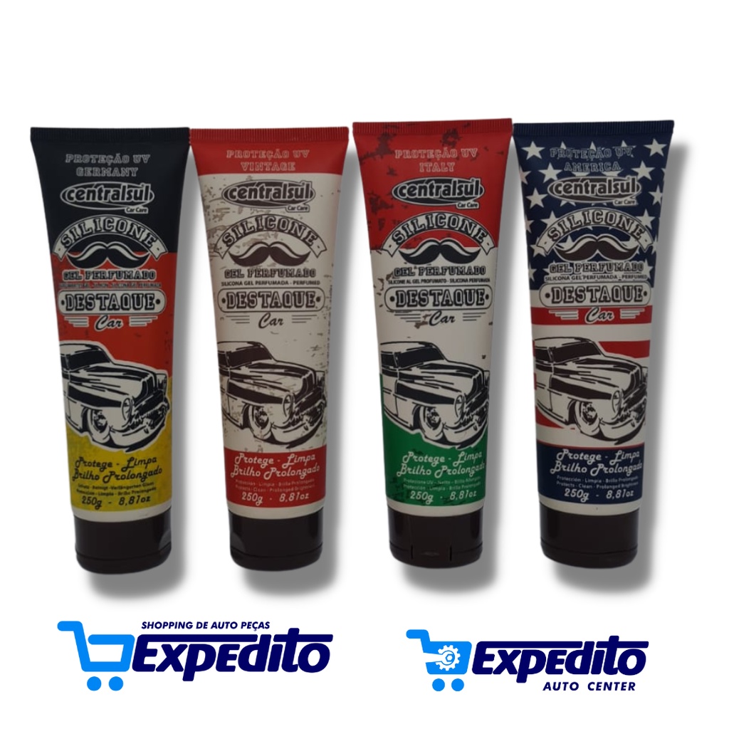 Bisnaga Silicone Automotivo em Gel Perfumado Destaque CentralSul 250g